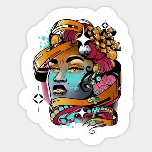 face and pill Sticker